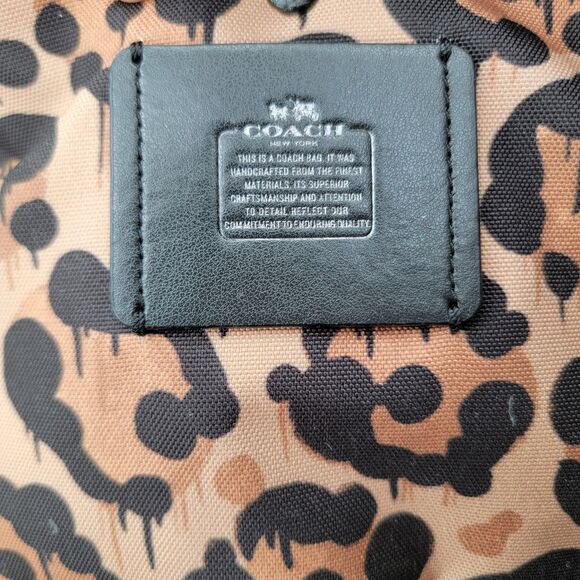 Limited Edition Coach Tote Large Black Pebble Leather Wild Beast 36315 - Picture 6 of 16